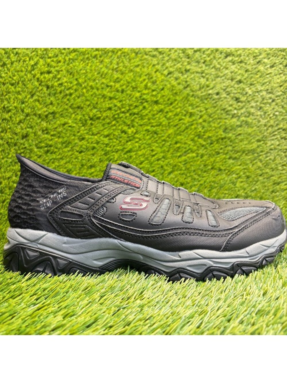 Skechers After Burn Ridgeburn Mens Size 11.5EE Black Athletic Shoes Sneakers